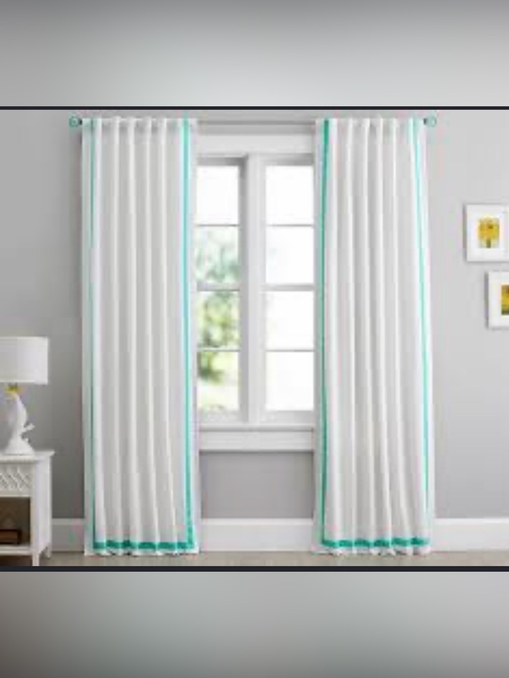 Like new Pottery Barn Kids Blackout window panels Drapes ribbon detailing